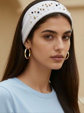 New! Pearl Studded Headband / Ear Warmer